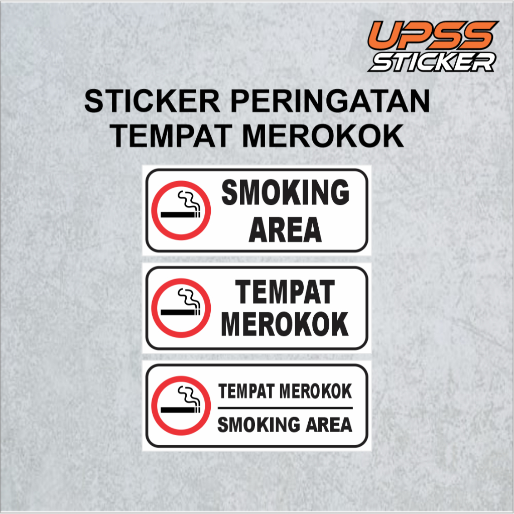 

Sticker Stiker Smoking area Tempat Merokok area merokok