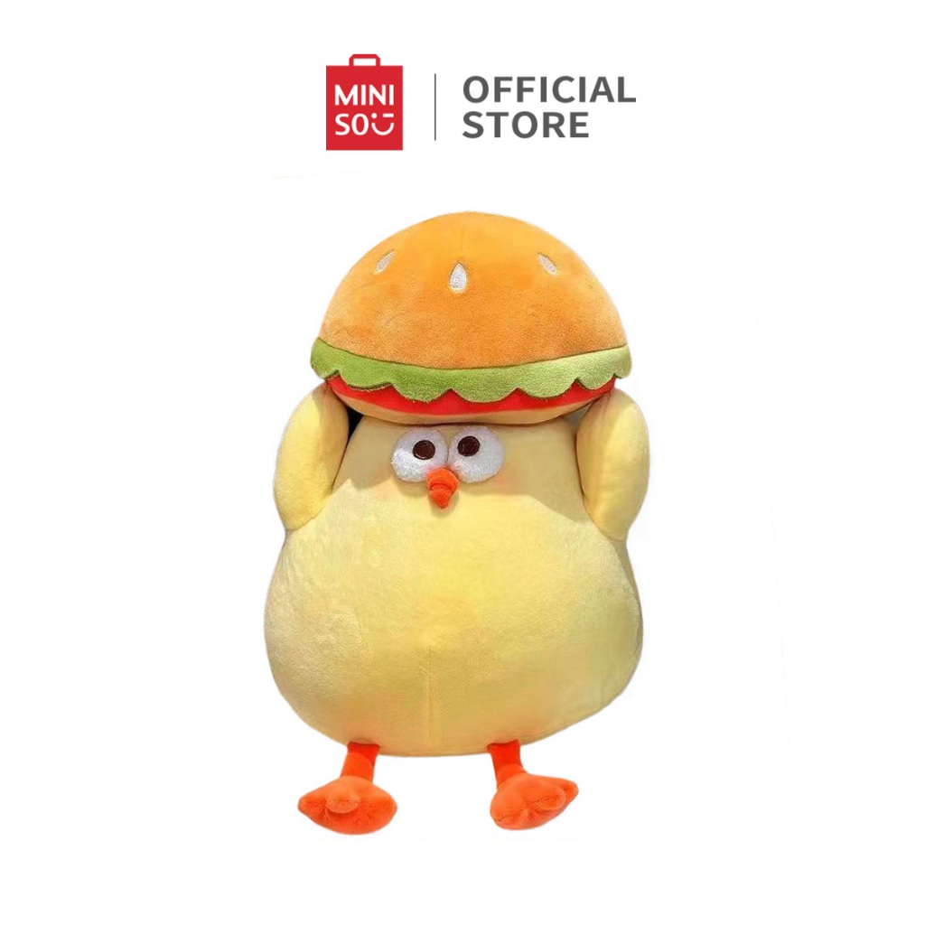 Miniso x Dundun Collection Boneka Dundun Burger di Kepalaku Plush Toy Mainan Mewah Lembut Imut-imut 