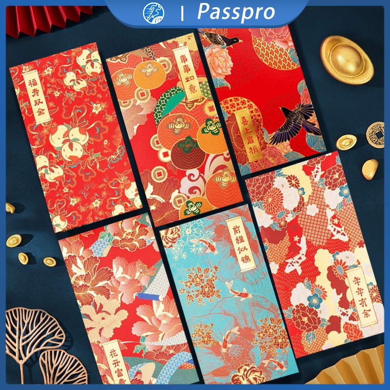 

Isi 6 Money Envelope Wedding Amplop Uang Chinese Red Envelopes