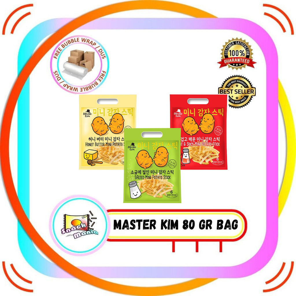 

Master Kim Potato Stick Salt | Honey Butter | Hot Spicy 80 gr BAG