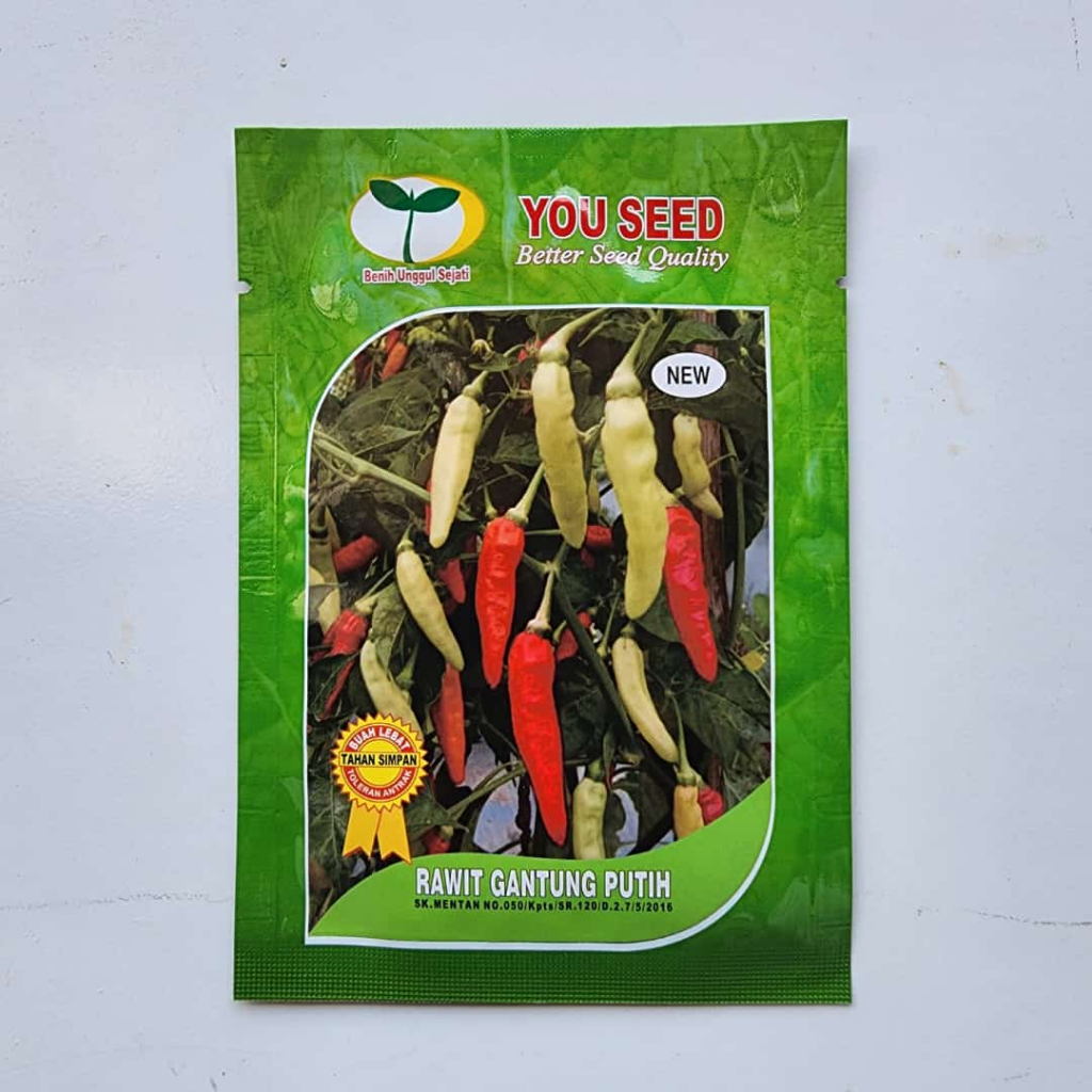 Benih bibit Cabe rawit GANTUNG PUTIH isi 10 Gr | Cabai rawit YOU SEED