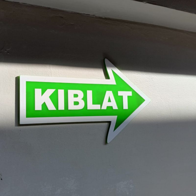 SignBoard Kiblat | Signage Tanda Arah Kiblat | Kiblat