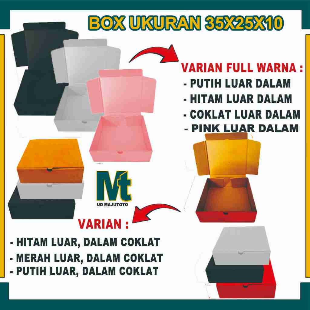 

Box 35x25x10 Cm Box Lipat Depan / Box Hampers / Box Polos / Box Die Cut dan Easy Usage