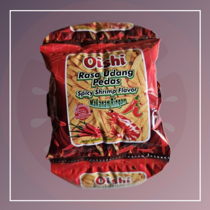 

Oishi Krakers Udang Pedas Renteng 10gr x 10