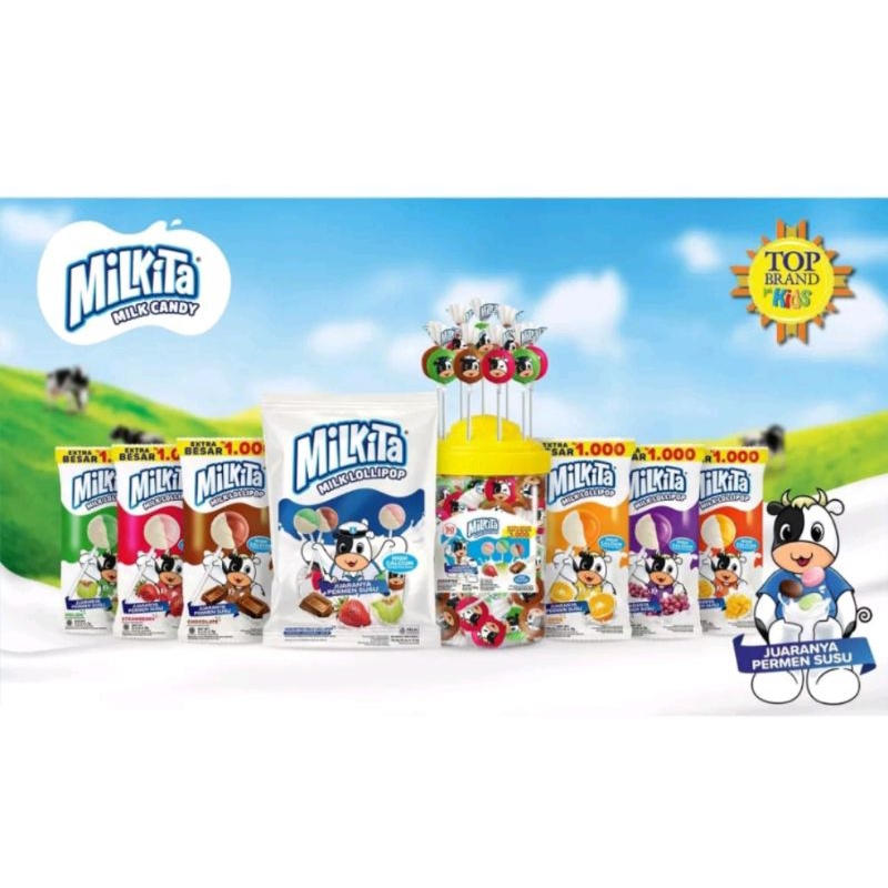

Sekar_Shop07 Milkita Lollipop Assorted Bag 108Gr (Isi: 12Pcs X @9Gr) Permen Susu / Lollipop Susu