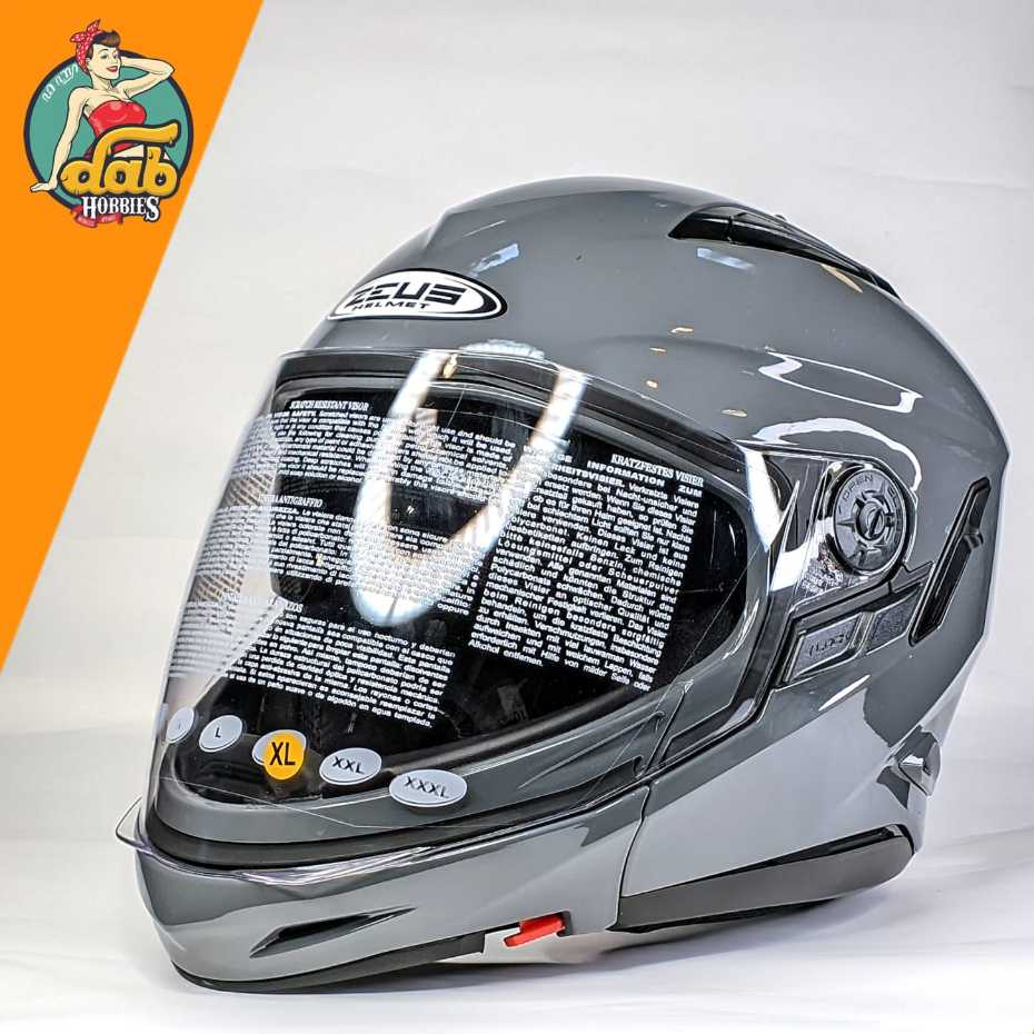 Helm Zeus 613C Grey Glossy Modular Dual Purpose