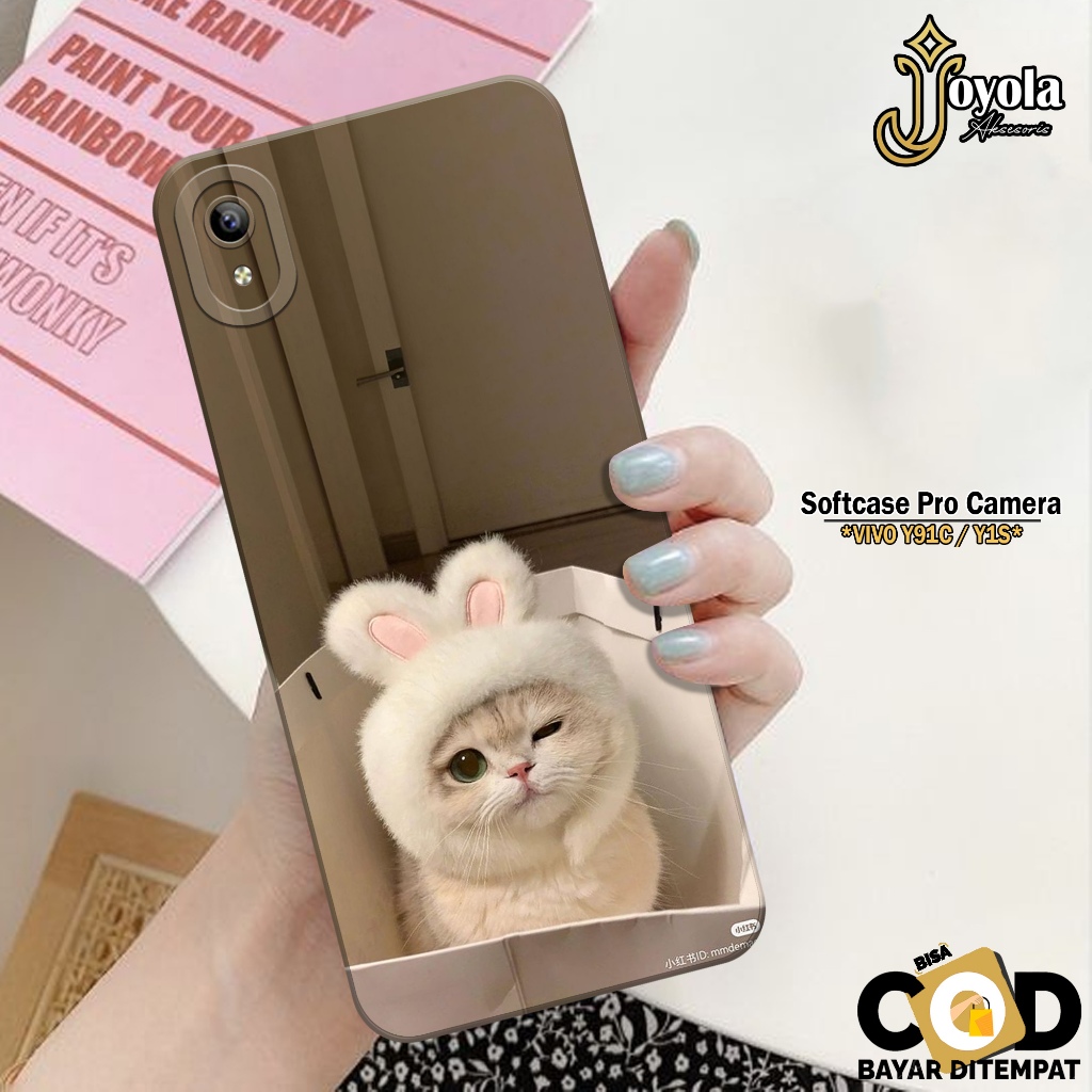 Case VIVO Y91C Y1S - JOYOLA - Casing VIVO Y91C Y1S - Case Kucing - Skin Handphone - Silikon VIVO Y91