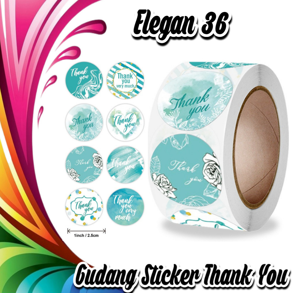 

STICKER THANK YOU STICKER TERIMA KASIH TINGGAL KUPAS & TEMPEL WARNA CERAH TAJAM (ELEGAN 36)