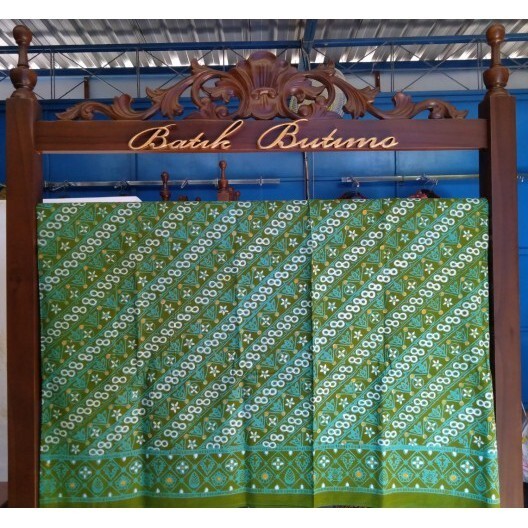 Kain Batik Cap Motif Geblek Renteng Hijau Bahan Premium Batik Cap Murah