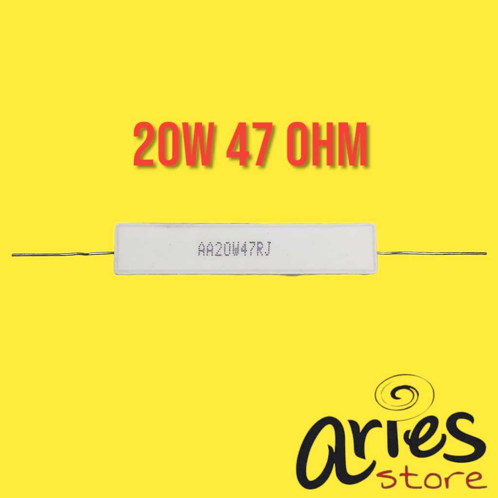 RESISTOR 20W 47 OHM 20 WATT 47 OHM PUTIH BAGUS