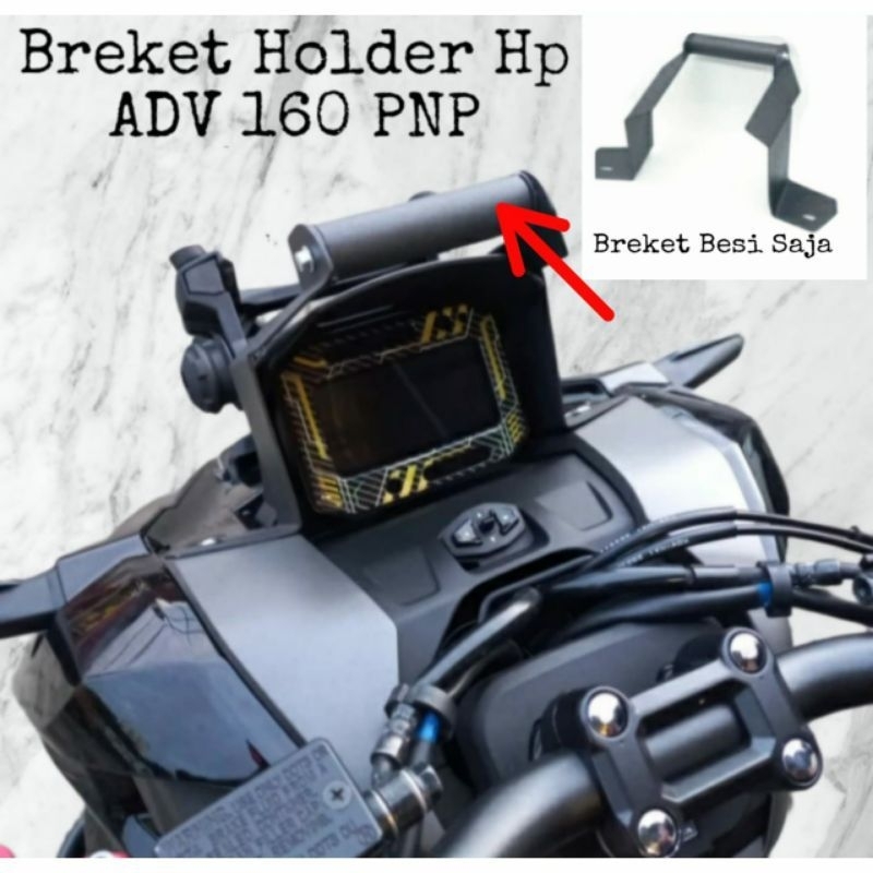 Paket bracket holder hp Gps Adv 150/160 Dudukan hp motor ADV