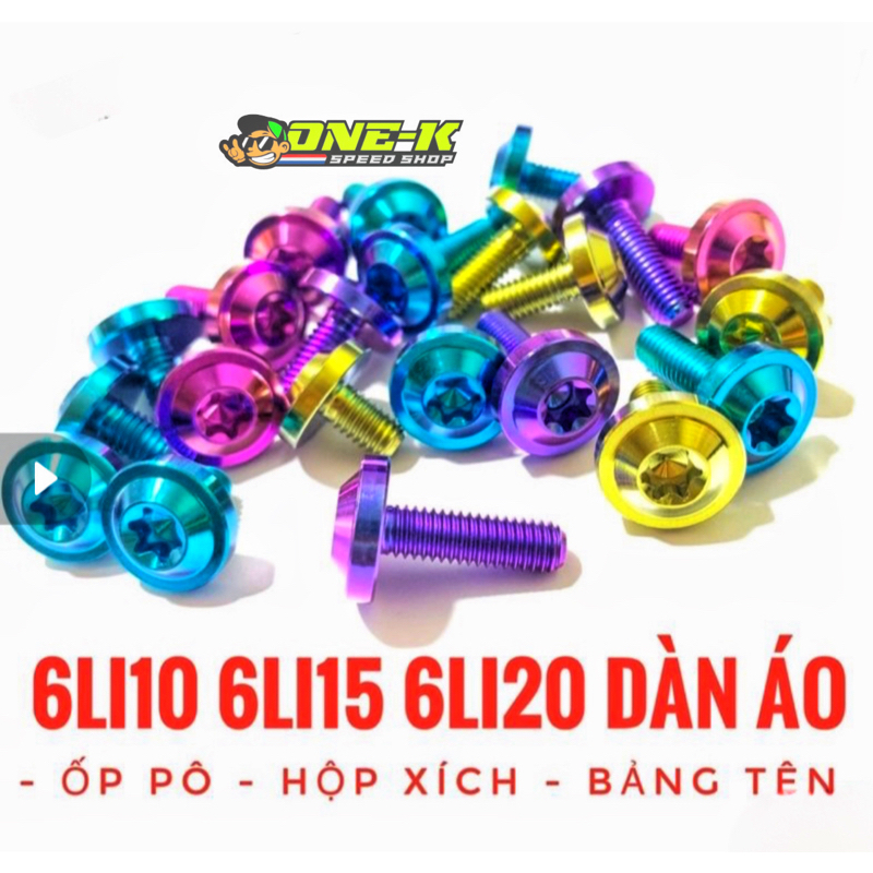 BAUT TITANIUM M6x15 M6x10 M6x20 M630 drat 10 panjang 1.5 cm payung big head