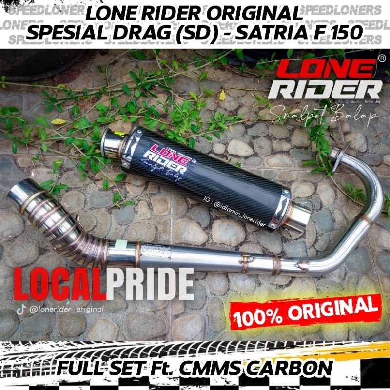 Knalpot Lone Rider Original Satria Fu Spesial Drag SD Silincer Cmms Carbon Full System