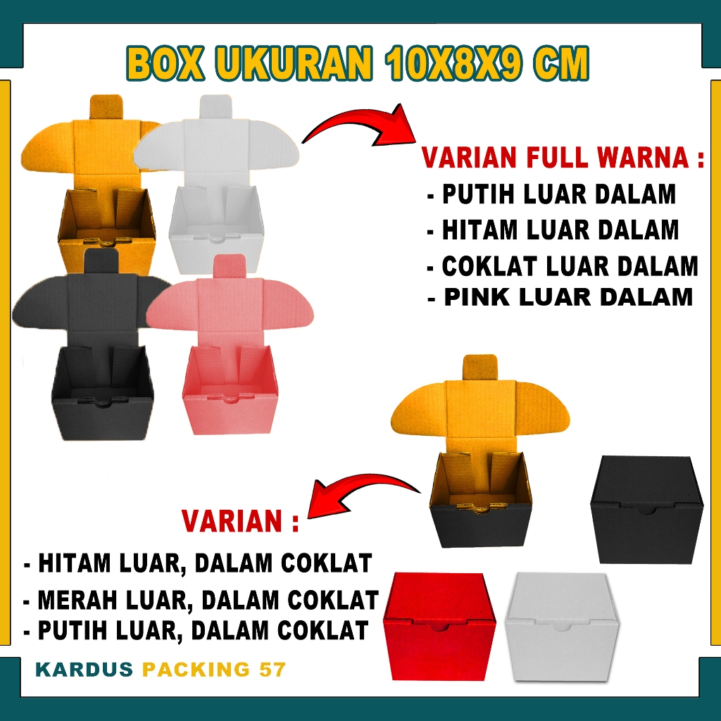 

10x8x9 Cm / Lipat Depan / Box Hampers /Kardus Polos