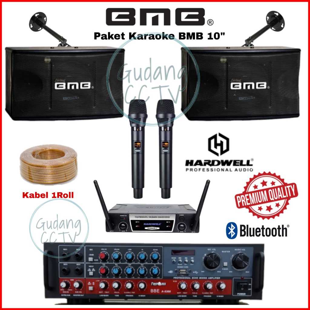 Paket Sound Karaoke Speaker BMB 10 Inch Original Bergaransi