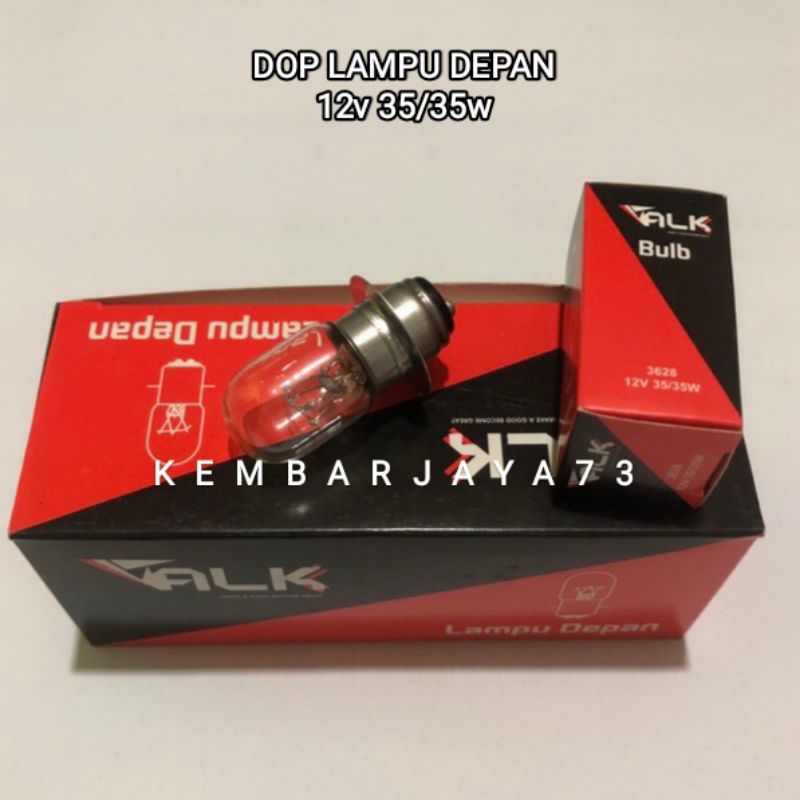 Dop Lampu Depan standard kuning Bohlam Standard Motor 12 Volt 35 Watt