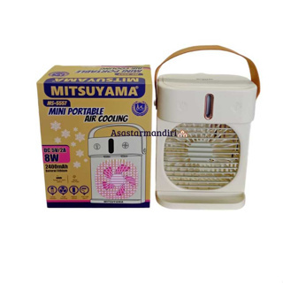 Ay00 AC Mini Portable/Air Cooler Fan Mini Portable Mitsuyama MS-5557/Kipas Angin Pendingin Portable