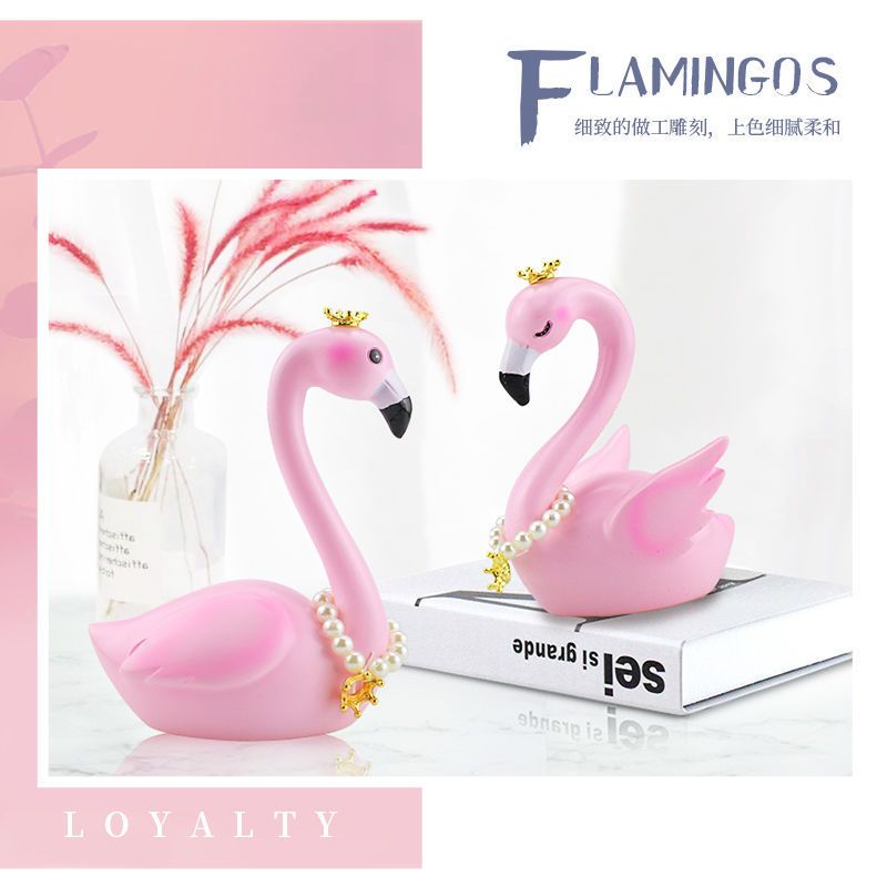 Sepasang Angsa Flamingo Couple swan pajangan angsa Pajangan Mewah