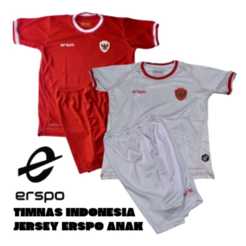 Setelan Jersey Anak Timnas Indonesia / Kaos Bola Timnas Anak GO PREMIUM