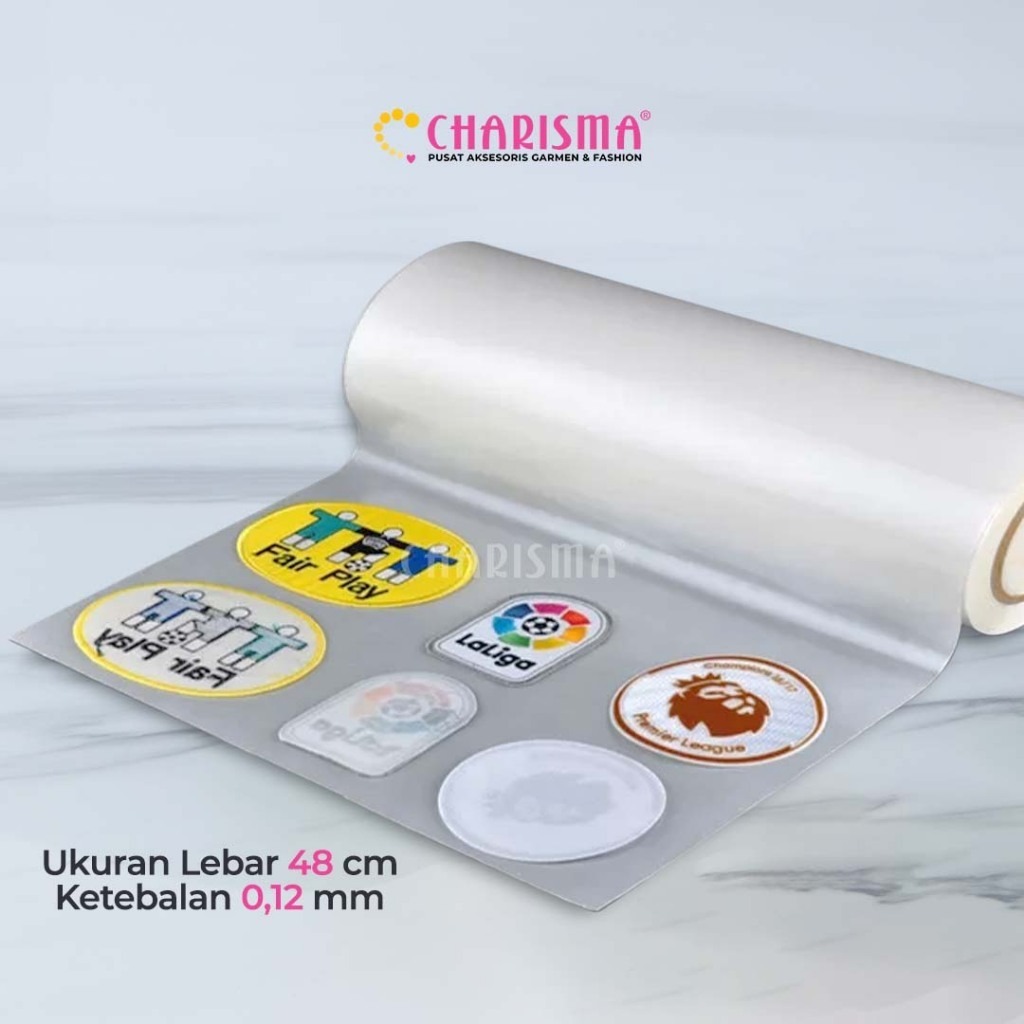 Charisma Hot Melt Adhesive Film Iron on Lem lembaran ukuran 0.12 Patch/Emblem-Lem patch bordir