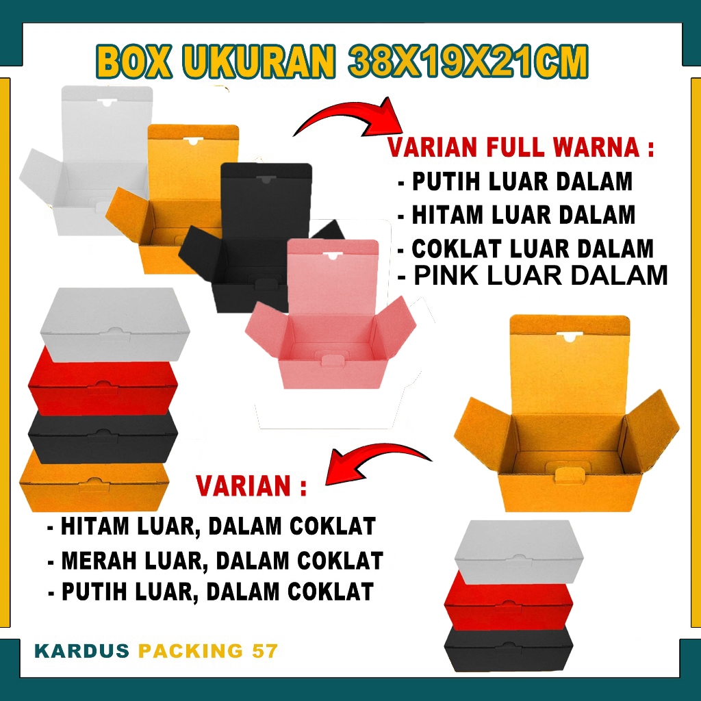 

Box Sloop 38x19x21 Cm / Kardus Polos/Kardus Sloop