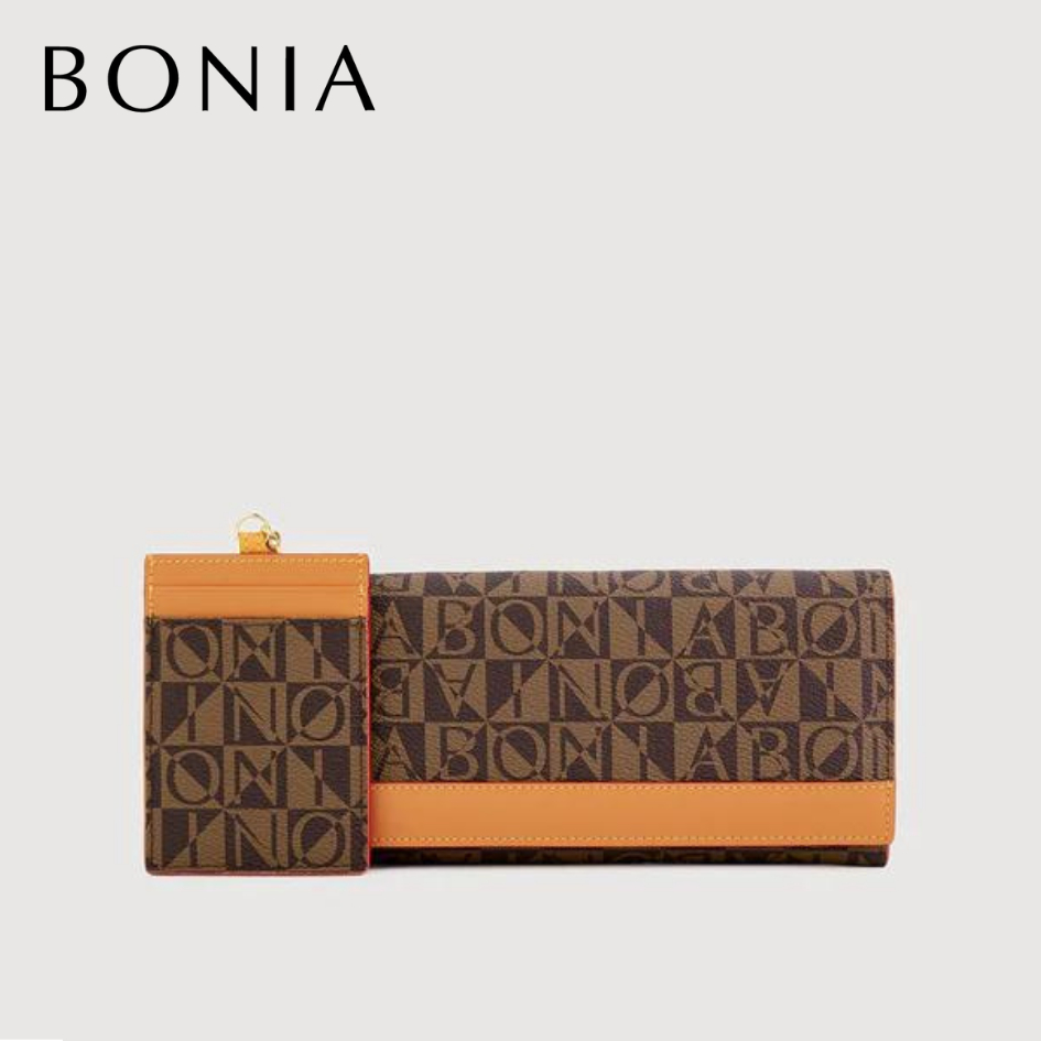 Bonia - Monogram 2 Fold Long Wallet