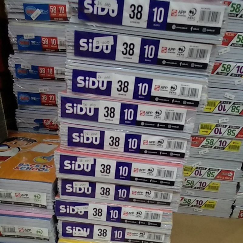 

Buku Tulis SIDU Isi 38 lembar (1Pak/10 buku) gambar rendom