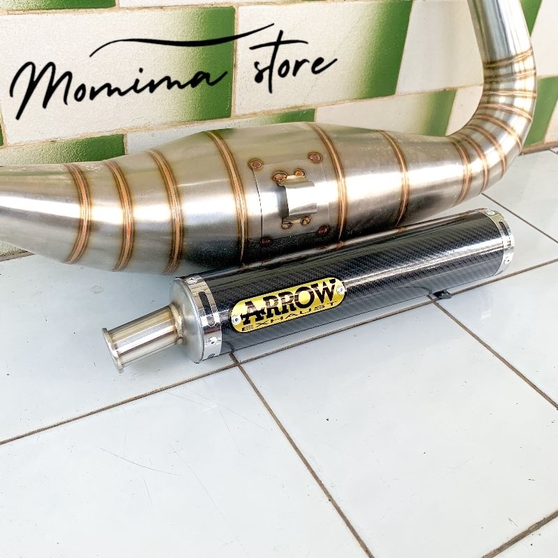 Knalpot RX King Kolong Repsol Arrow Carbon