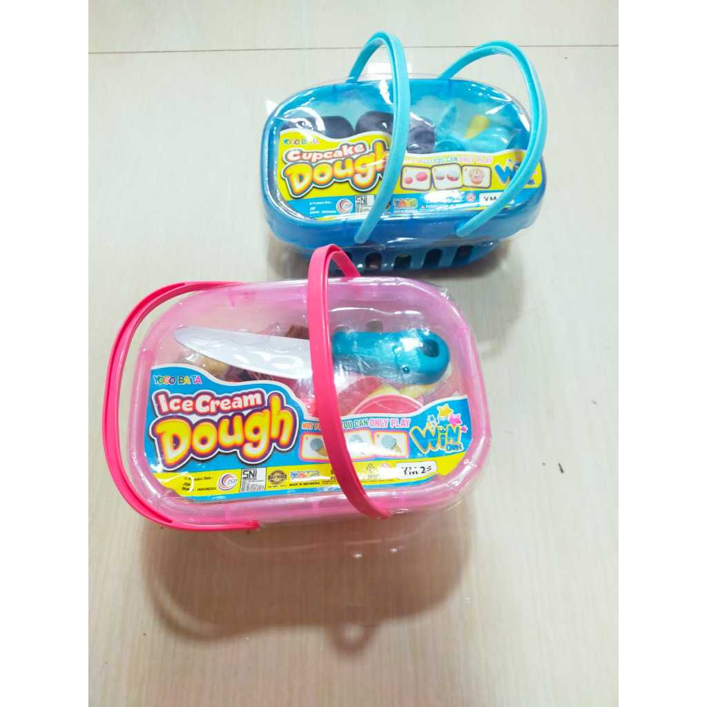 Mainan lilin play fun doh  cetakan es krim anak ice cream GELATO DOUGH YM 25 WINDOH KERANJANG