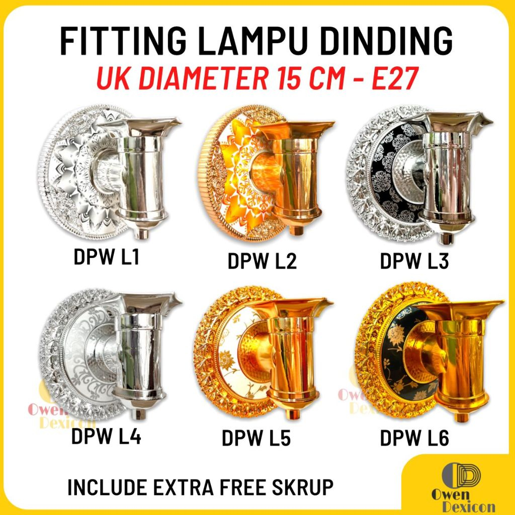 FITTING LAMPU / LAMPU DINDING / FITTING PLAFON / FITTING HOLDER / LAMPU HIAS DINDING / LAMPU TEMPEL 
