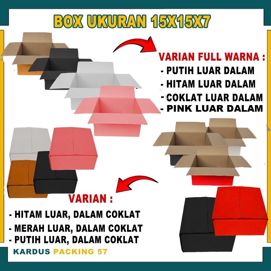 

Kardus 15x15x7 cm / Box Polos / Box Packing / Kardus Polos
