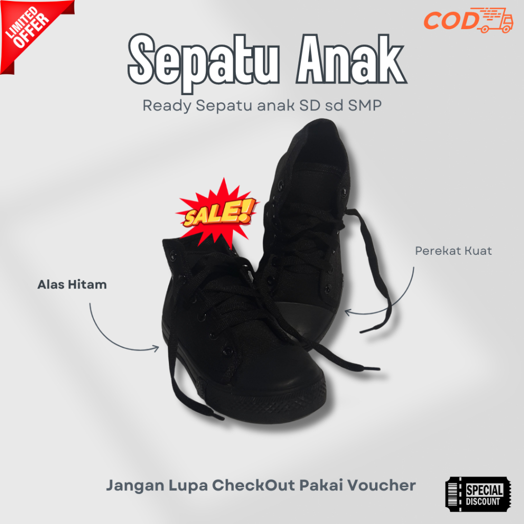 Sepatu Murah Anak Sekolah SD SMP - Sepatu Sekolah NB