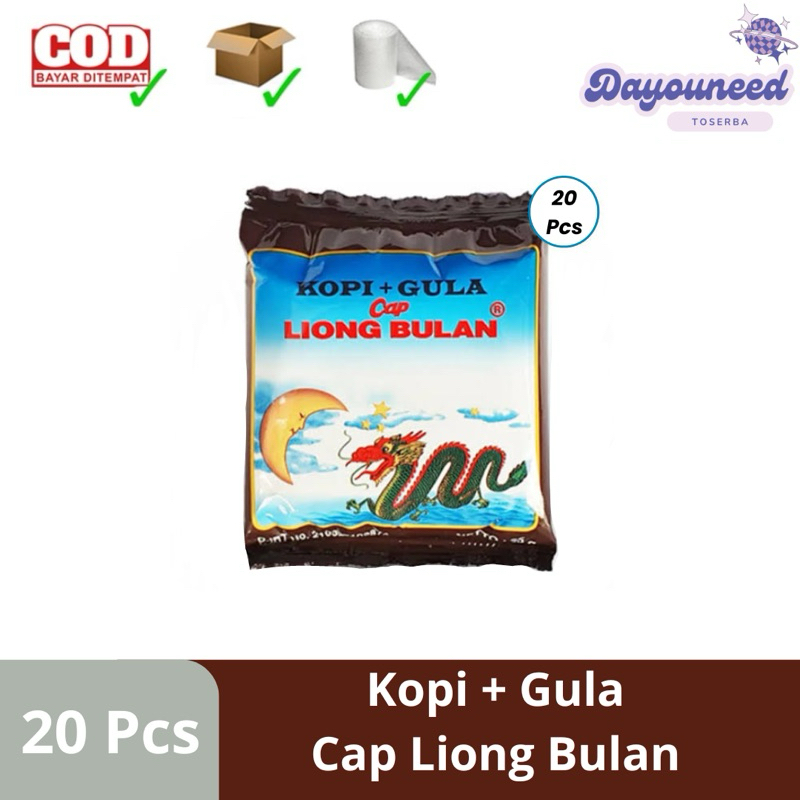 

Kopi Cap Liong Bulan Plus Gula Khas Bogor isi 20 Sachet