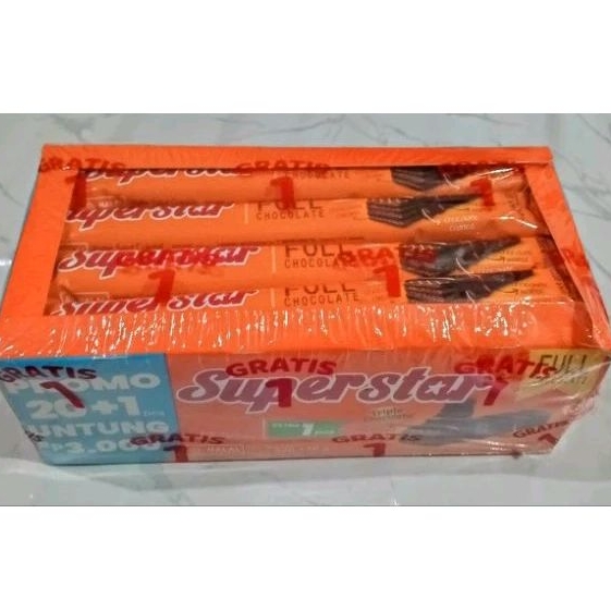 

Superstar Wafer Full Chocolate (1 Box isi 20 pcs + 1 pcs)