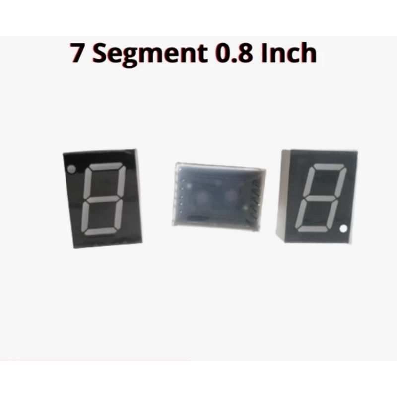 7 segment 0.8" seven segment 0.8 inchi merah