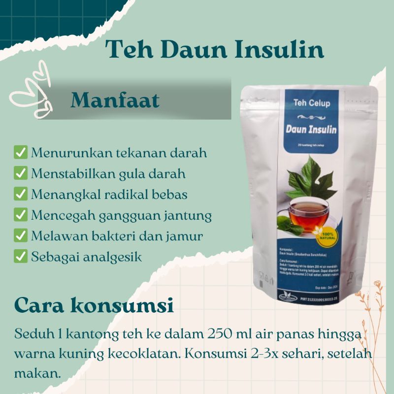 

Teh Insulin Celup Anti Diabetes | Teh Herbal Kesehatan