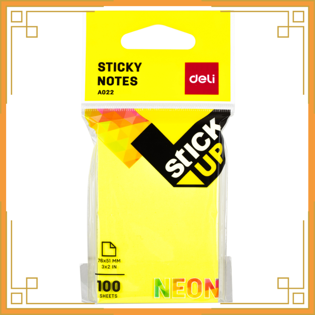 

DELI Sticky notes neon 76mmx51mm A02202