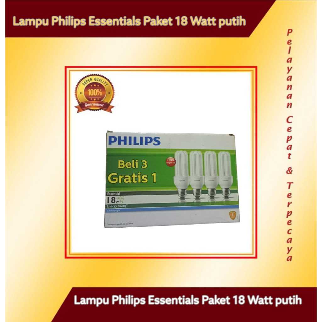 Lampu Philips paket 18 watt putih