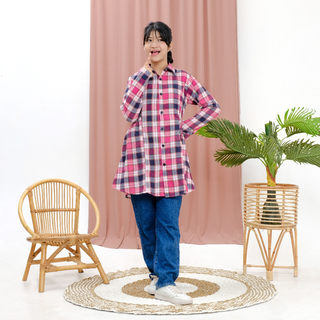 Tunik Flanel Anak Perempuan ALV.Inc