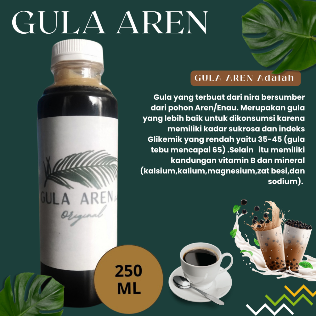 

Gula Aren Cair Murni 250 ml Gula Aren Cair Asli 100% Gula Aren Cair Liquid Palm Sugar 250ml