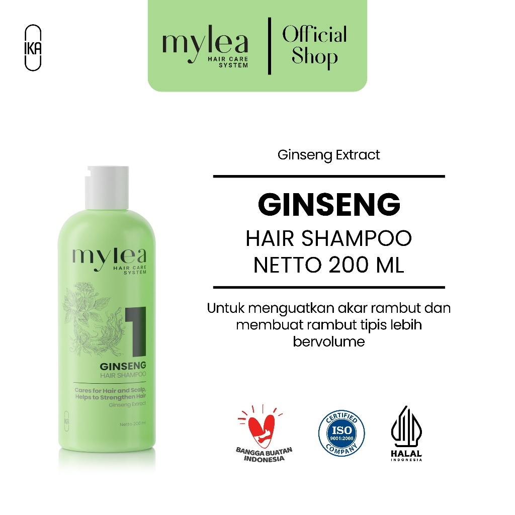 Mylea Ginseng Shampoo 200ml & Hair Tonic 100ml for Normal Hair & Stronger Root