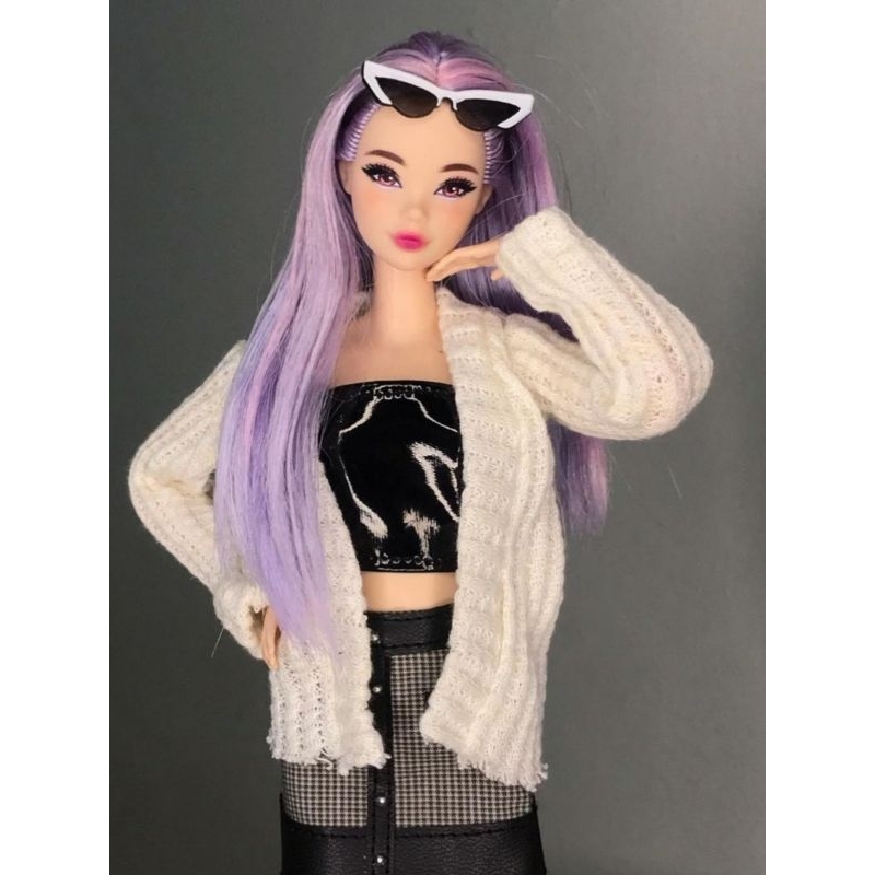 head barbie kepala lesung pipi millie mattel ori artikulasi mtm skin tan cantik brunette pivotal bjd