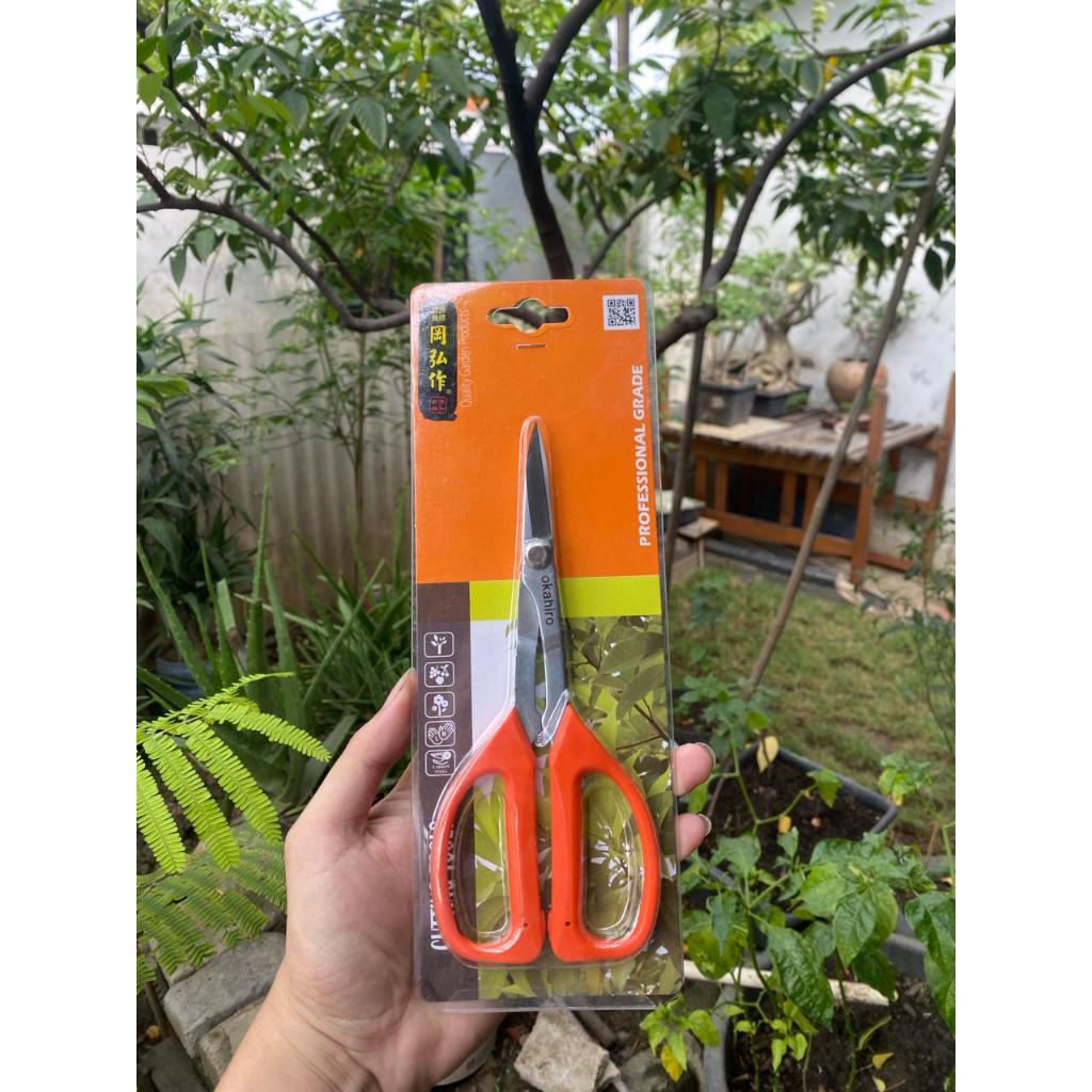 GUNTING PRUNNING JEPANG OKAHIRO GUNTING BONSAI STAINLESS 21 CM ALAT BONSAI