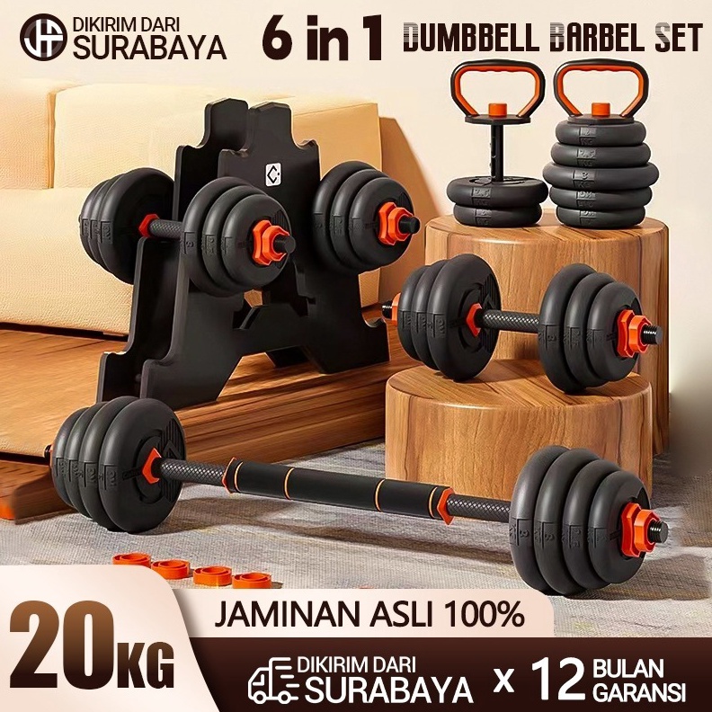 Dumbell Barbell Fitness Set Peralatan 2KG  Alat Angkat Beban  Alat Fitness Rumah  Dumbell Perlindung