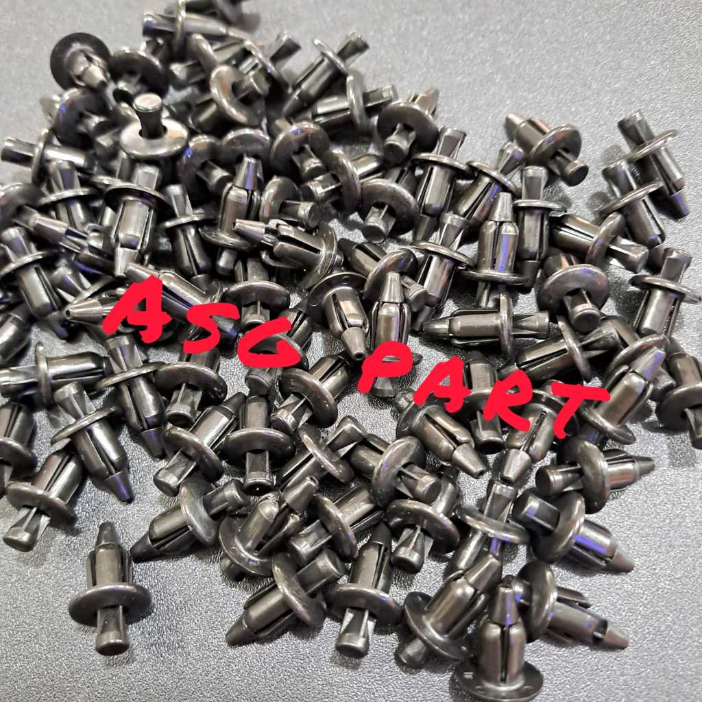 Kancing Klip Nmax New Rivet Body Beat Plastik Hitam/Rivet NmaxN 7 mm