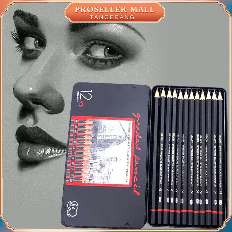 

Pensil Drawing Bahan Charcoal Pensil Sketsa 1 Set 2h 8b Pensil Khusus Sketsa Set Lengkap 12 Pcs n U4S6