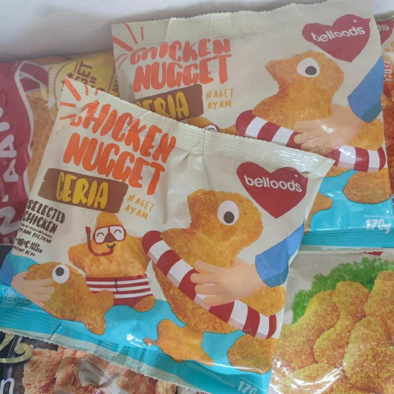 

Naget belfood ceria karakter 170gr cocok untuk anak anak
