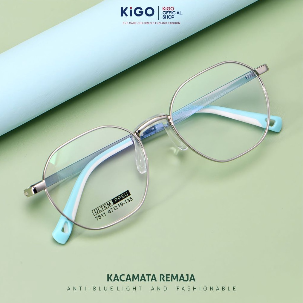KODE W32R KIGO Kacamata Anak Anti Radiasi Bermain Gadget Tv Komputer Anti Radiasi Blueray Photocromi