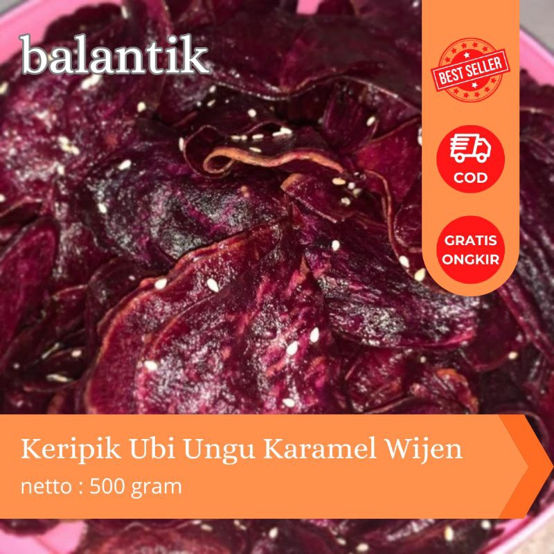 

Keripik Ubi Ungu Caramel Wijen 500 Gram