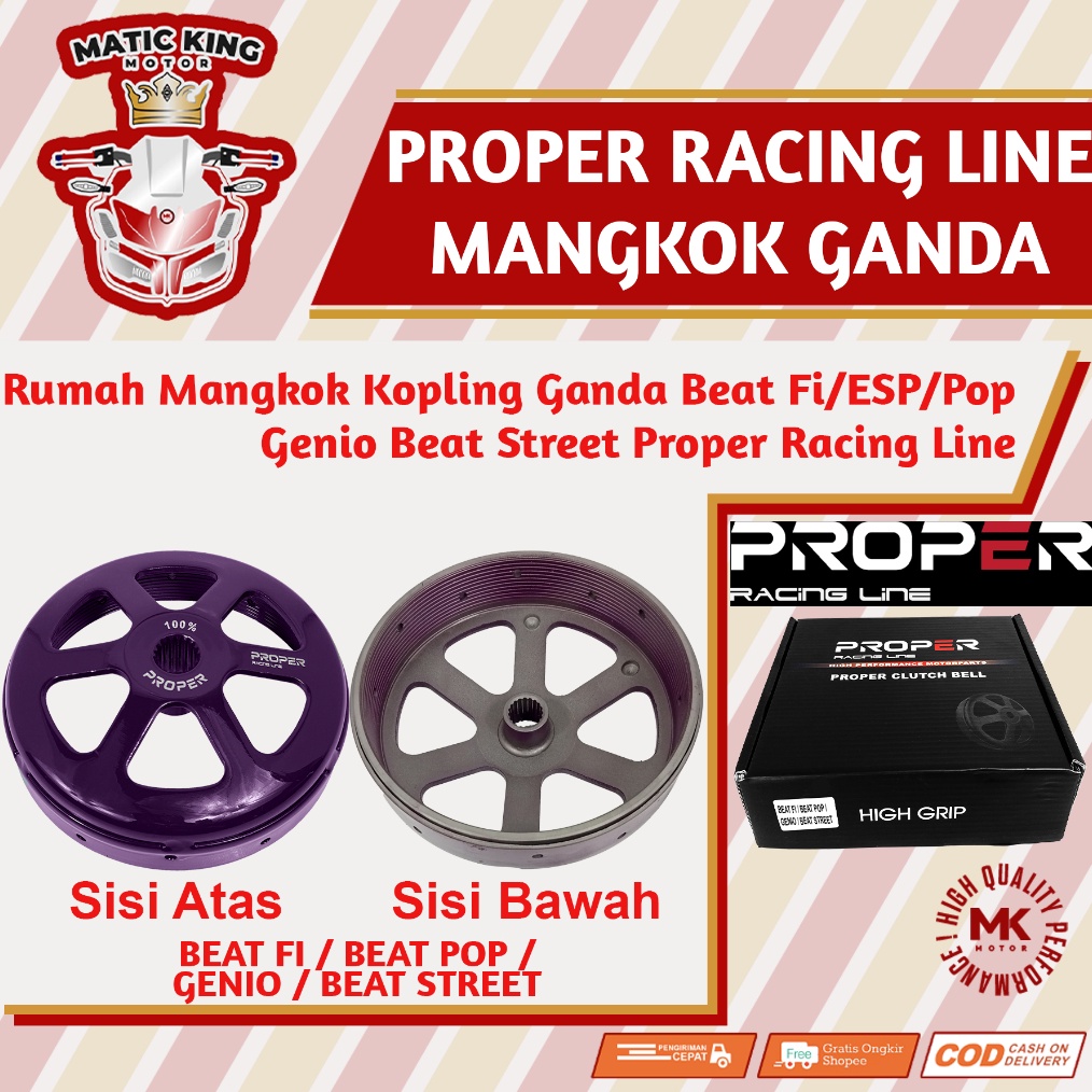 KODE Y63B Mangkok Rumah Kampas Ganda Kopling Beat Vario Genio Scoopy 11 Fi eSP Deluxe POP Street K16